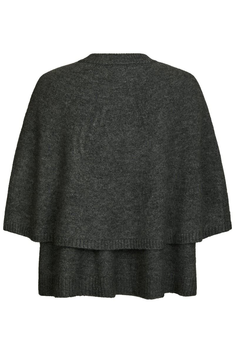 Neo Noir - Strik - Josei Double Knit Cape - Grey