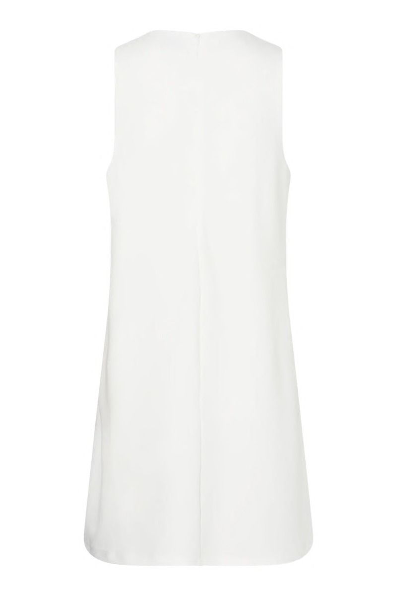 Pieces - Kjole - Josella SL O-Neck Short Dress - Bright White