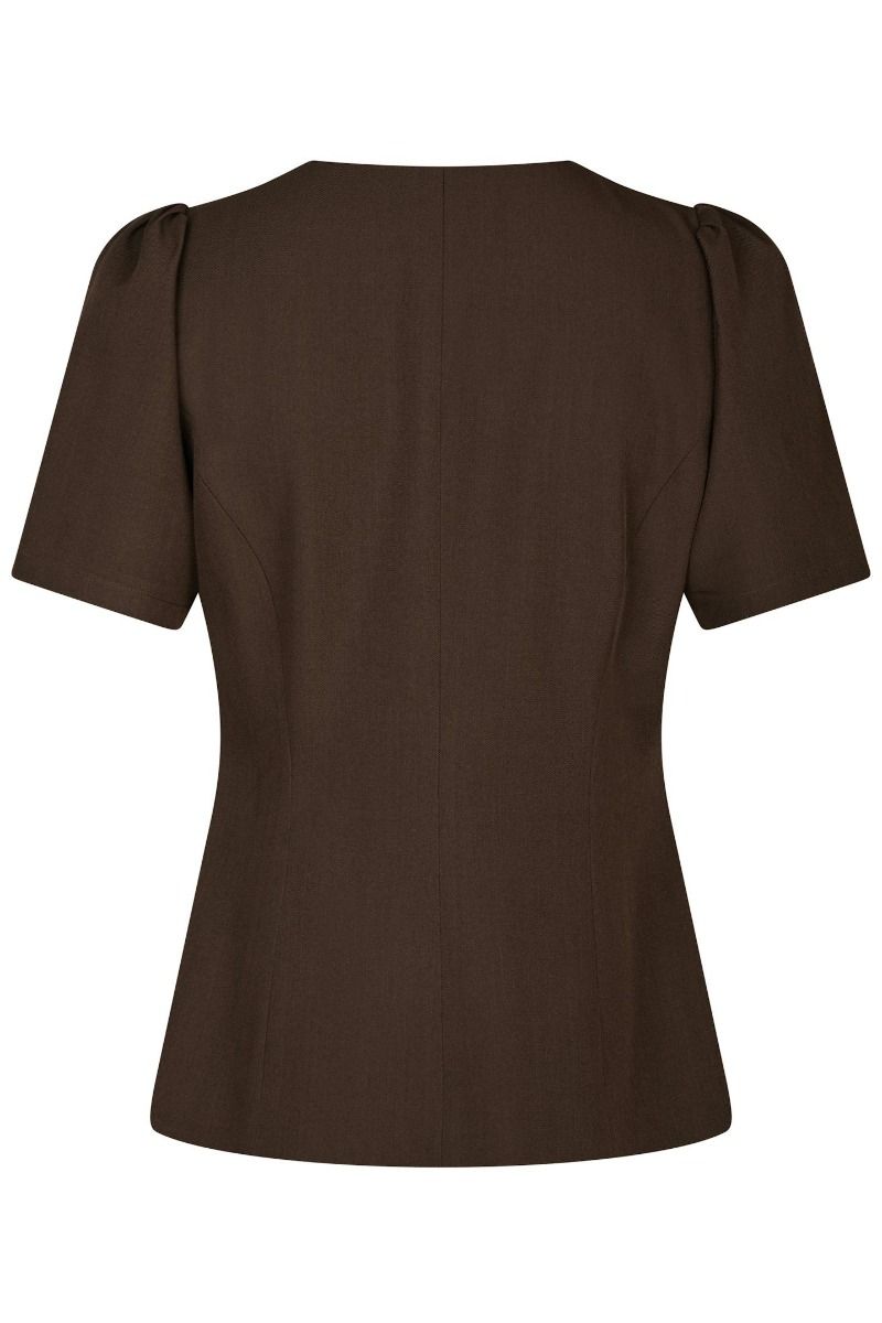 Neo Noir - Bluse - Jules Structure Blouse - Dark brown