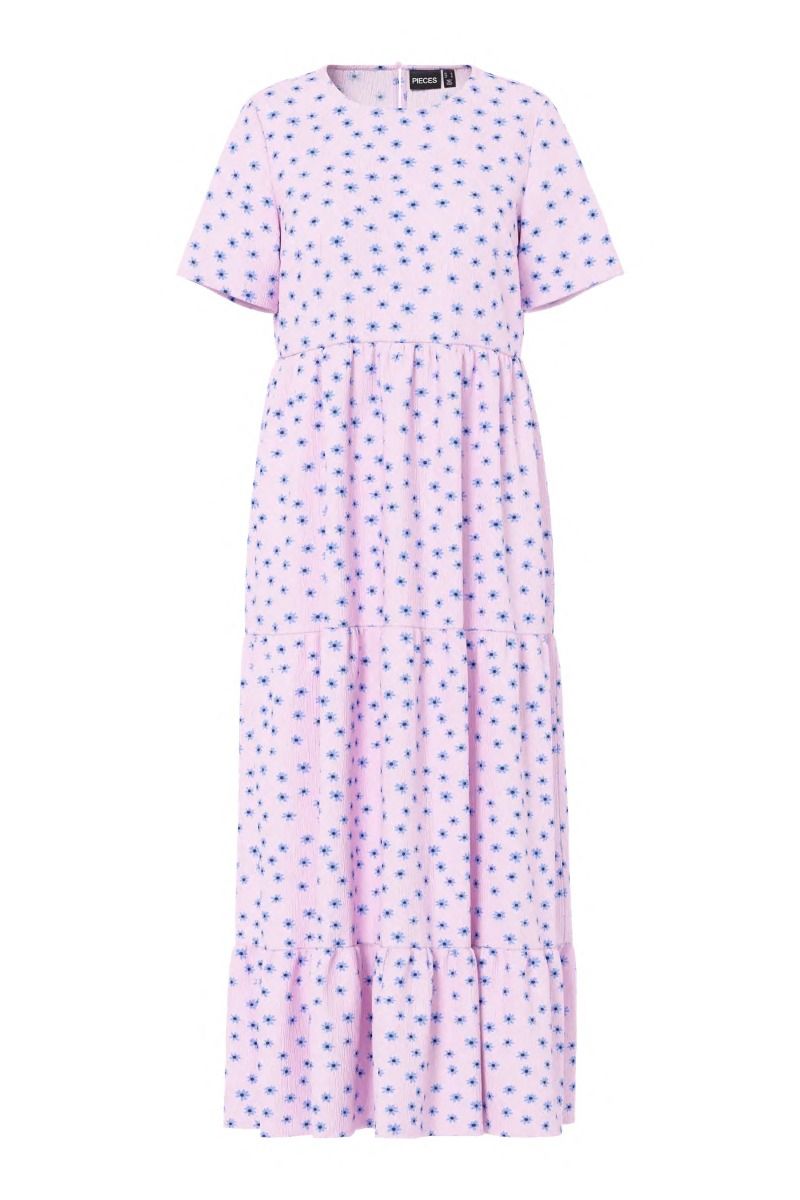 Pieces - Kjole - Evie SS Ankle Dress - Roseate Spoonbill/Flower