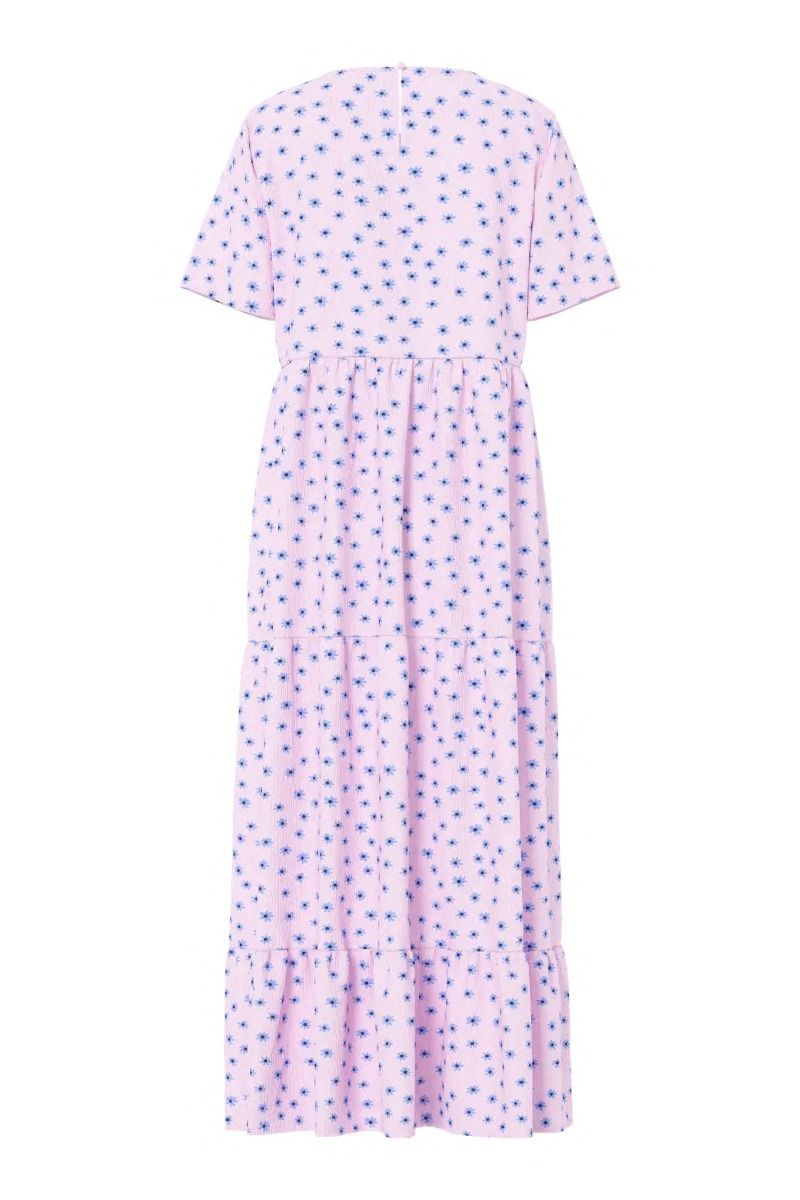 Pieces - Kjole - Evie SS Ankle Dress - Roseate Spoonbill/Flower