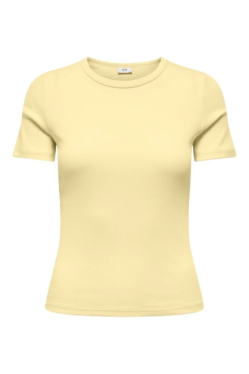 JDY - T-shirt - Lucky S/S O-Neck Top - Pastel Yellow