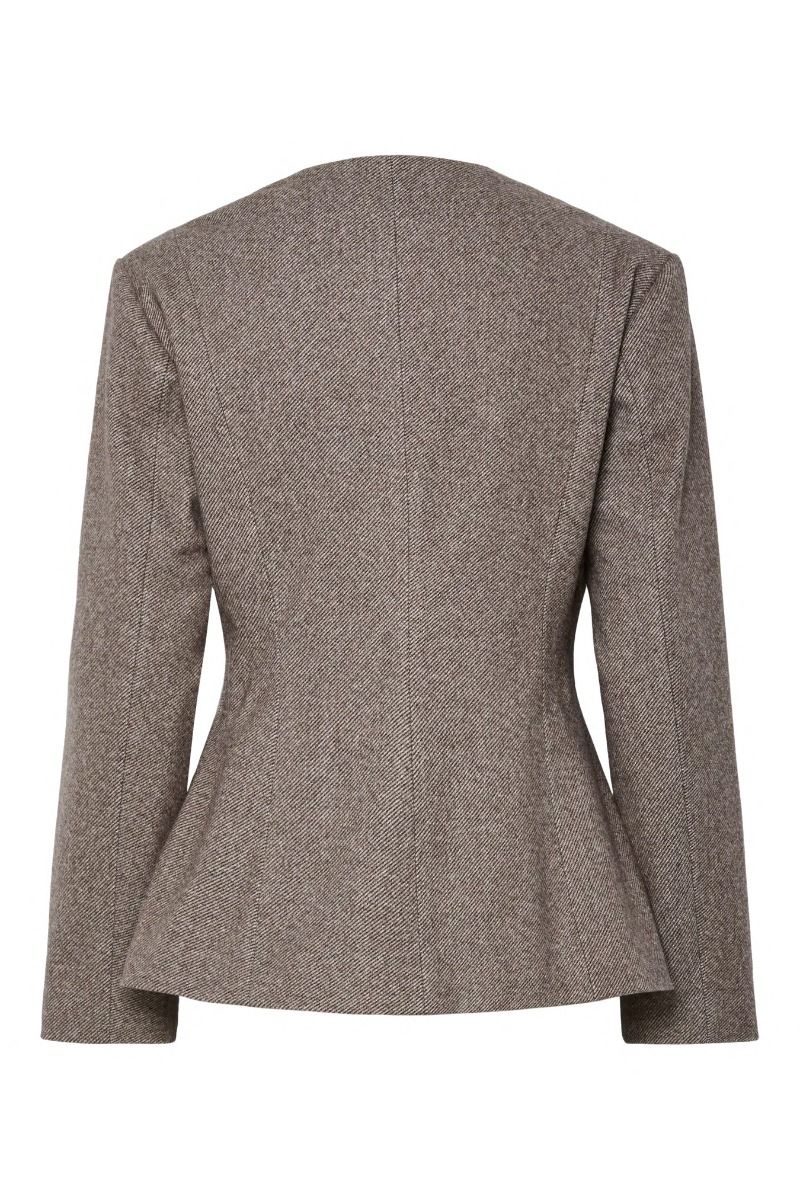 Pieces - Blazer - Riley LS Blazer - Hot Fudge Melange