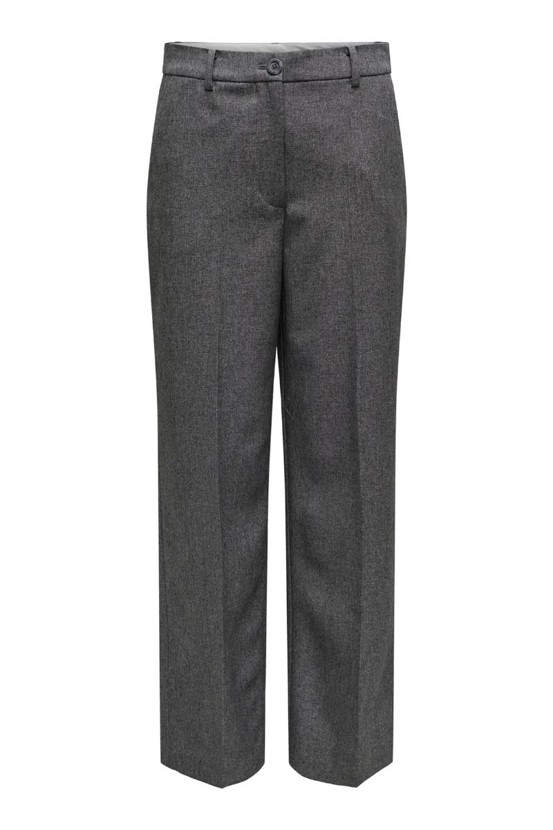 JDY - Bukser - Bloom Siri HW Straight Pant - Black White Salt & Pepper