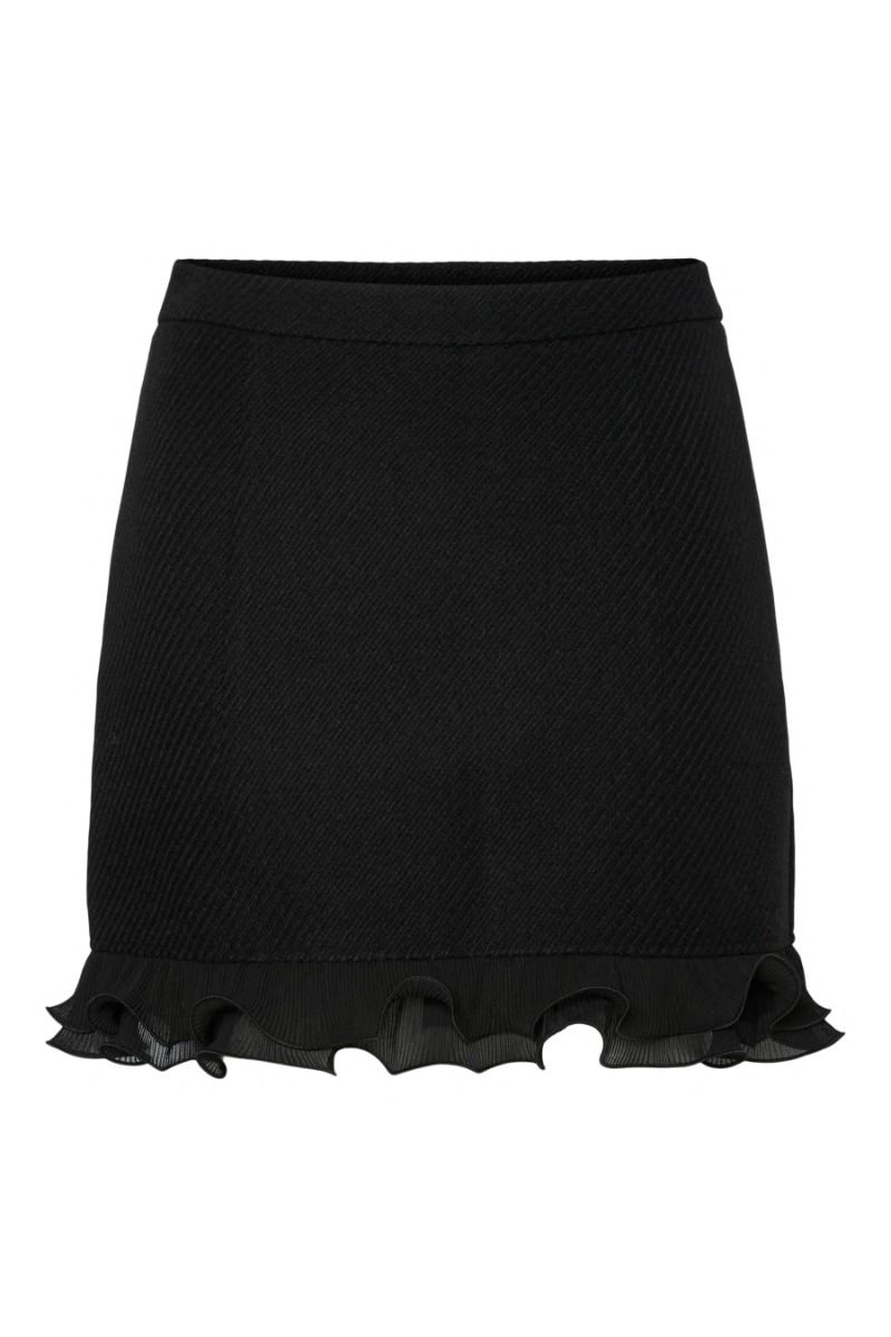 Y.A.S - Nederdel - Frino HW Short Skirt - Black 