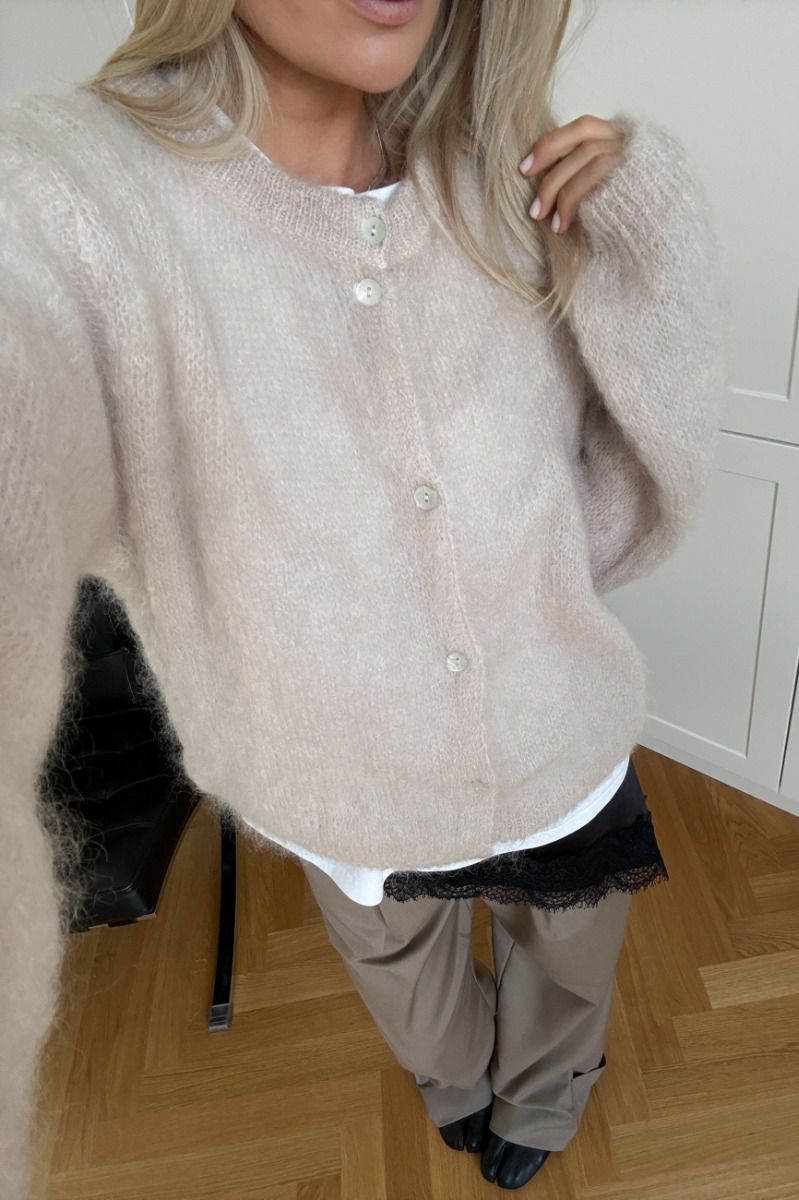 Noella - Cardigan - N-Kae Mohair Cardigan - Oyster