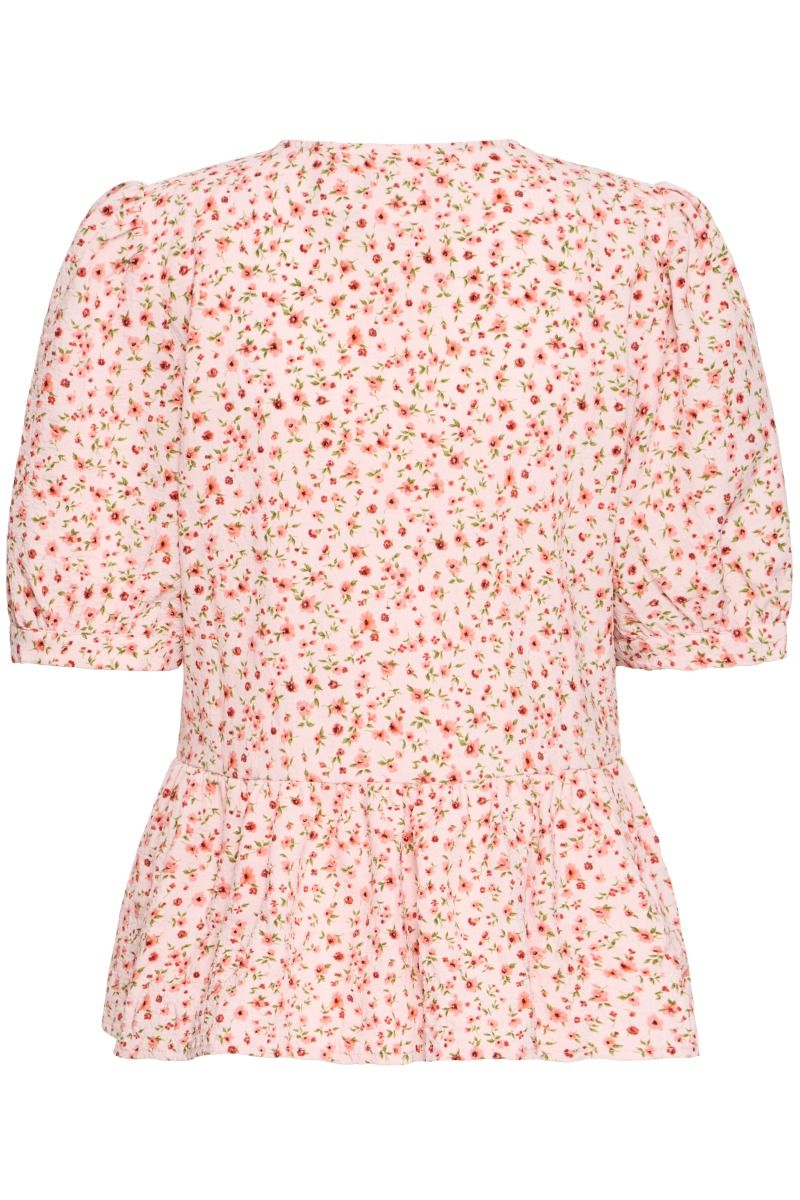 Ichi - Bluse - Kala SS2 - Chalk Pink/Pink flower