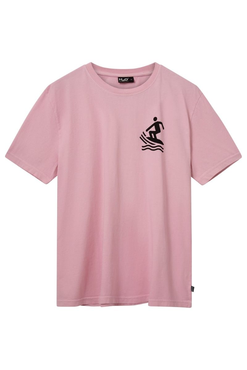 H2O - T-shirt - Select Kap Dan Tee Print - Baby Pink/Black (Levering midt december)