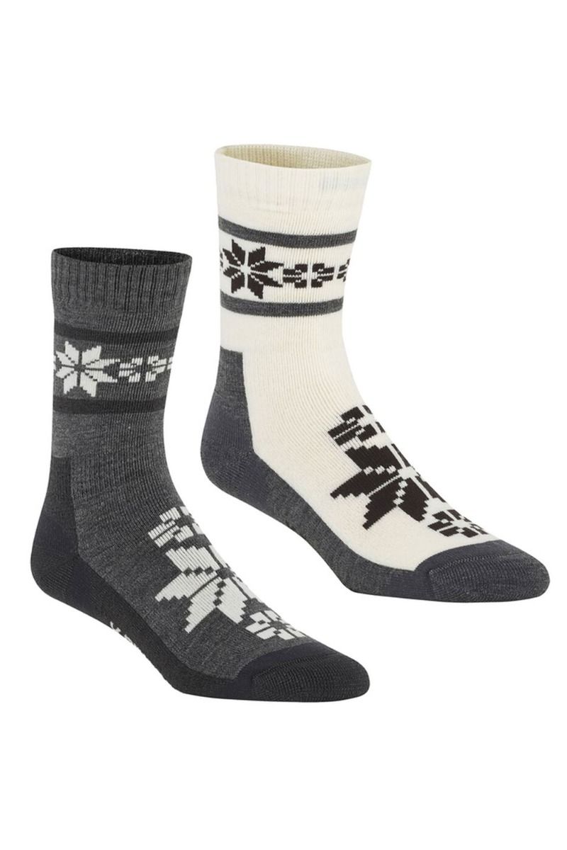 Kari Traa - Strømper - Rusa Sock 2 PK - Dusty Grey/White