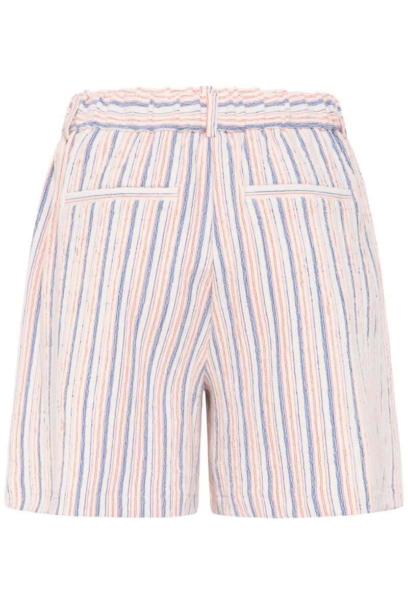 Ichi - Shorts - Kate Lineya SHO - Birch W. Blue/Red Stripe (Levering midt marts)
