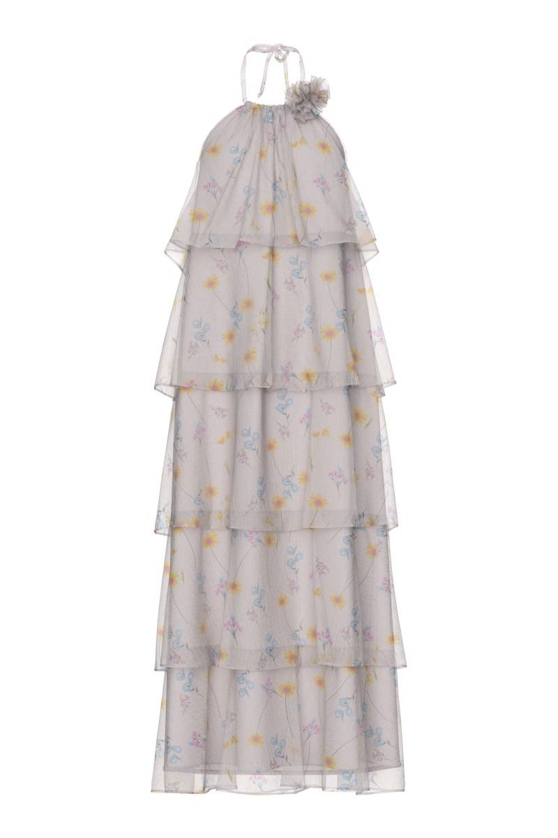 Pieces - Kjole - Clara Sl Long Layred Dress - Barely Pink