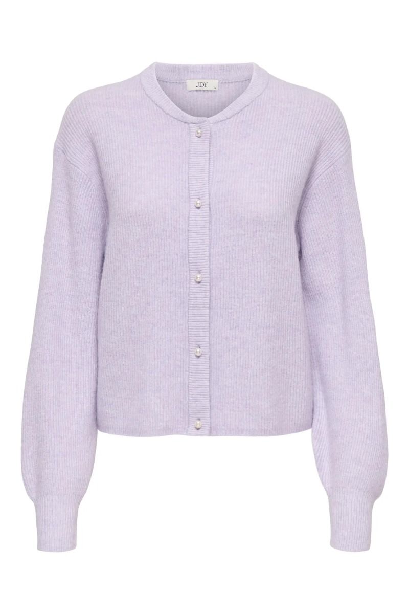 JDY - Cardigan - Lumi L/S Button Cardigan - Pastel Lilac Melange