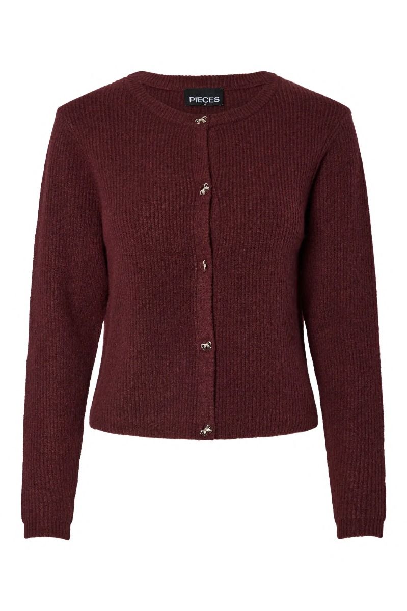 Pieces - Cardigan - Silly Ls O-Neck Knit Cardigan - Port Royale