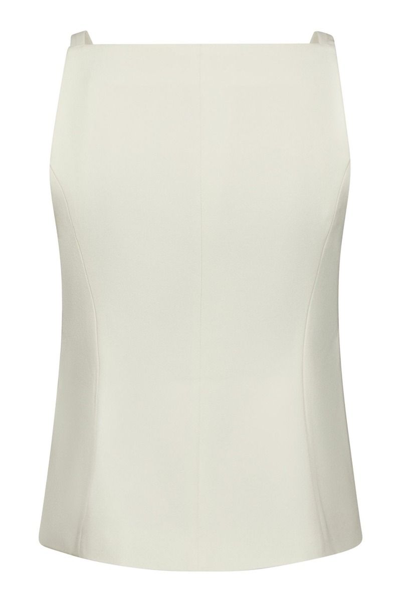Neo Noir - Top - Kylie Structure Waistcoat - Off White (Levering midt april)
