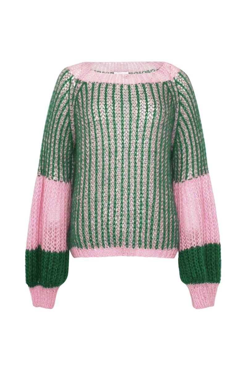 Noella - Strik - Liana Knit Sweater - Green Bubblegum