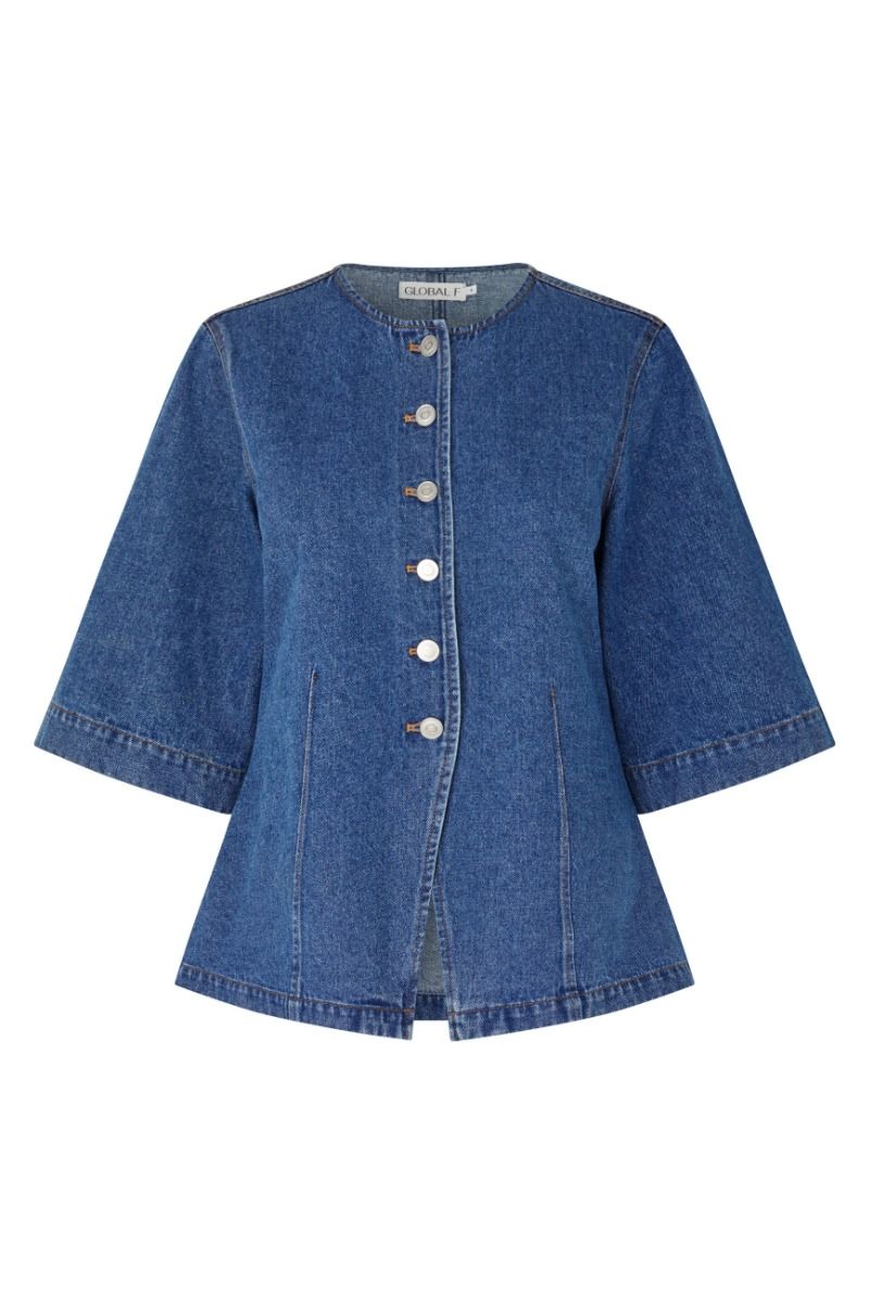 Global Funk - Bluse - Lila-G - Vintage blue Wash