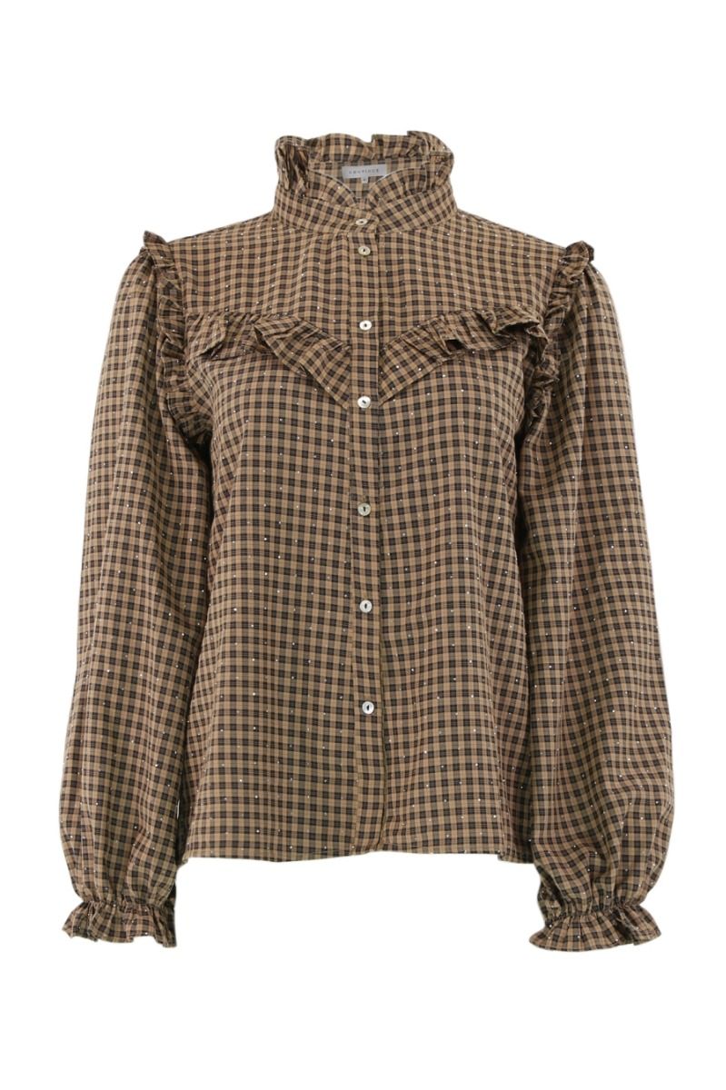 Continue - Skjorte - Lina Check - Brown Check