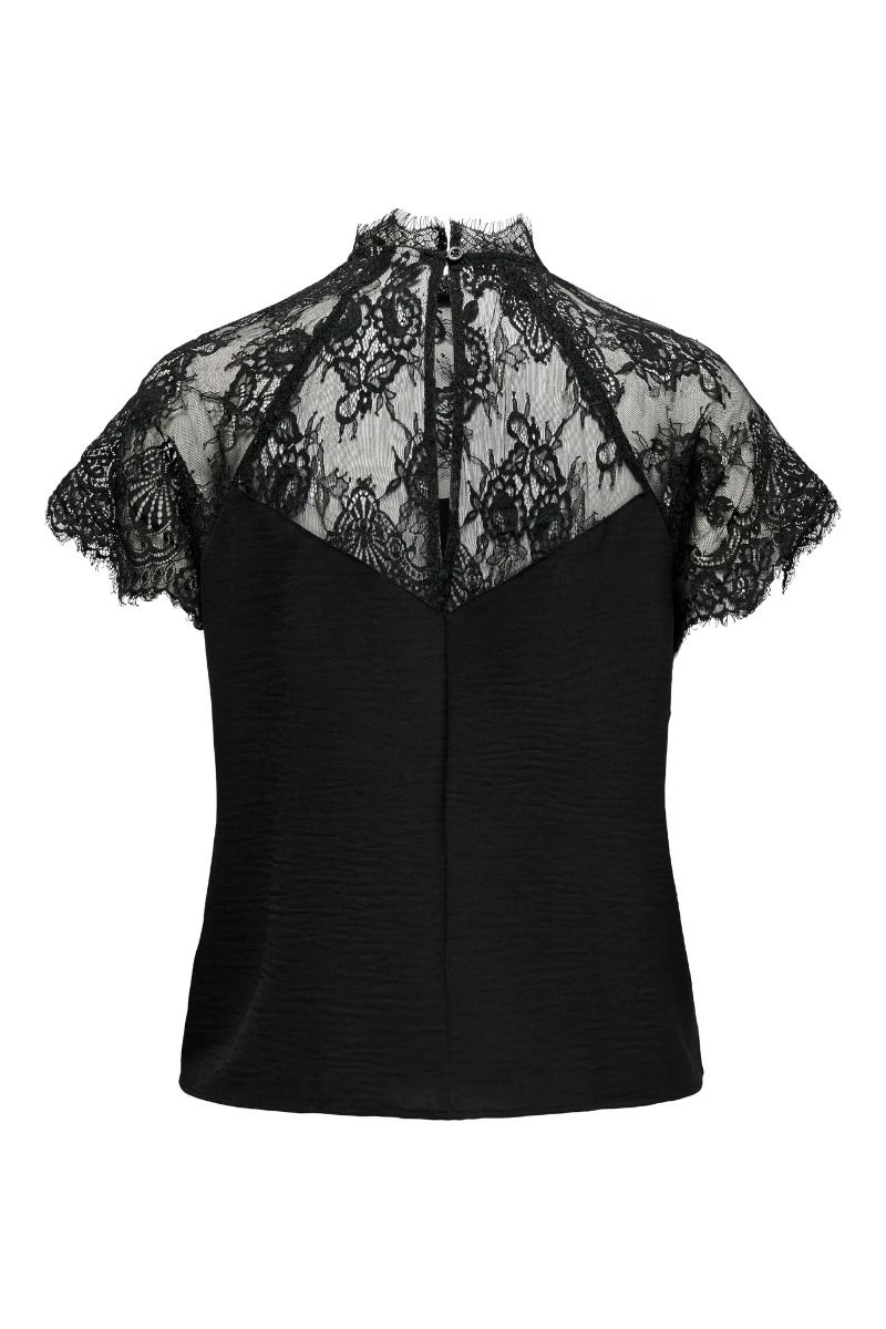 JDY - Top - Lion S/S Lace Top - Black