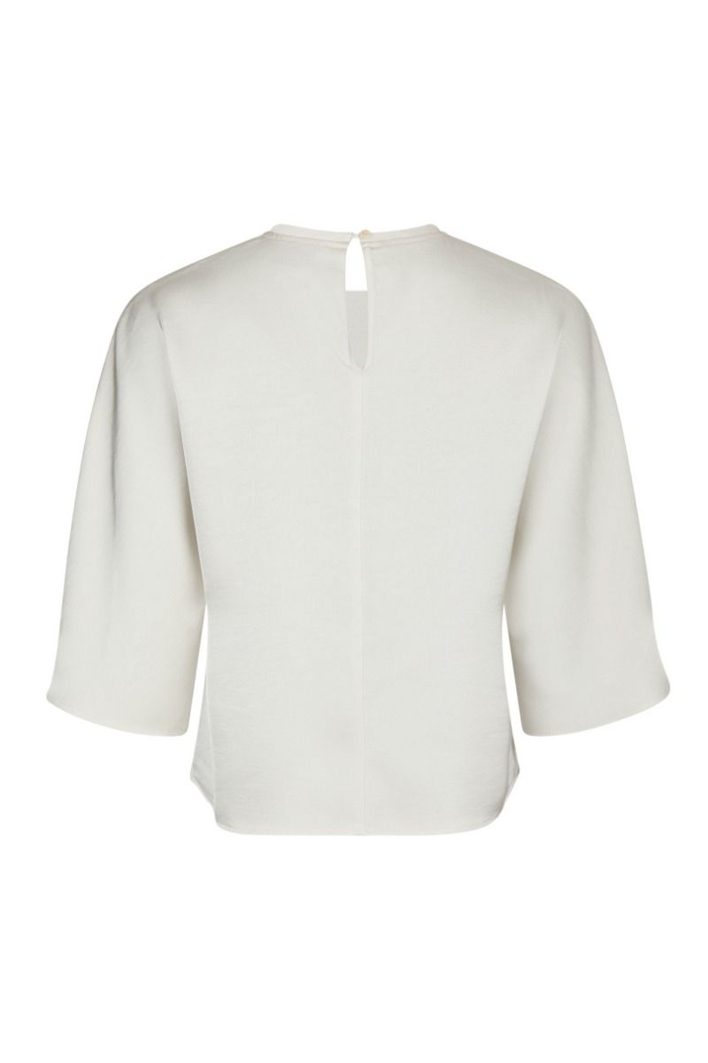 Neo Noir - Bluse - Liora Heavy Sateen Blouse - Pearl