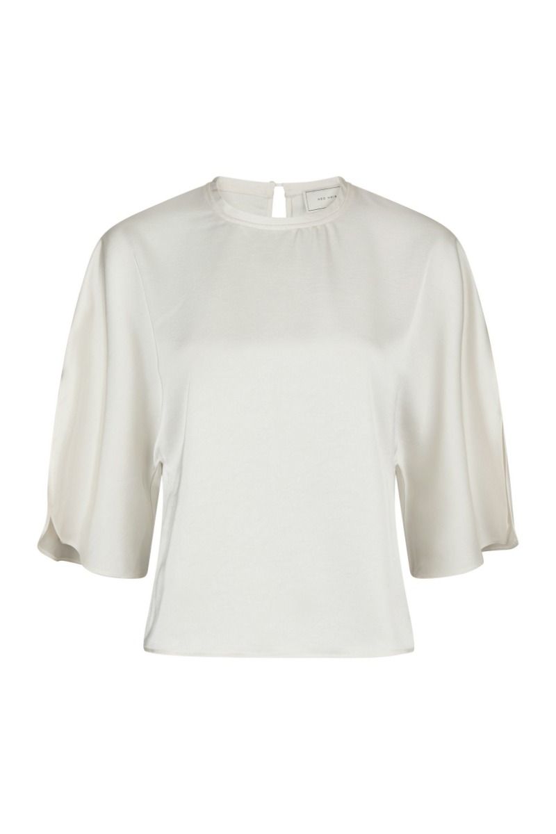 Neo Noir - Bluse - Liora Heavy Sateen Blouse - Pearl