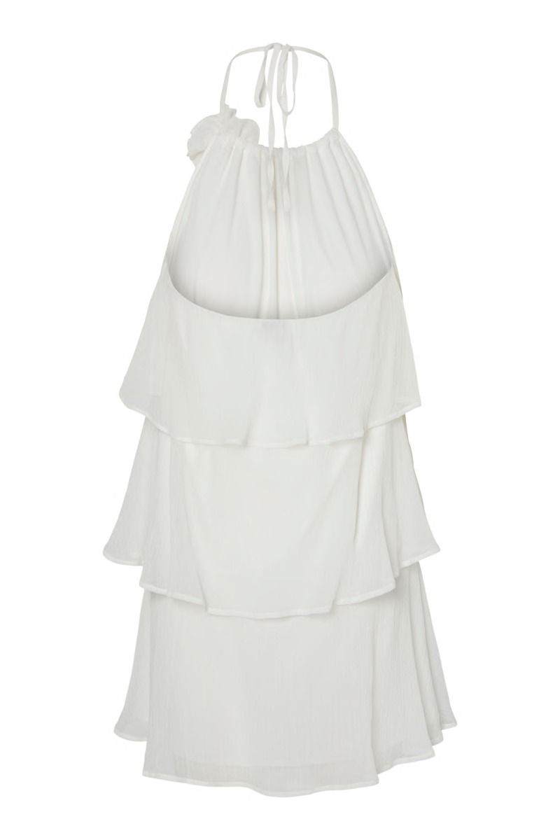 Pieces - Kjole - Clara Sl Short Layred Dress - Bright White