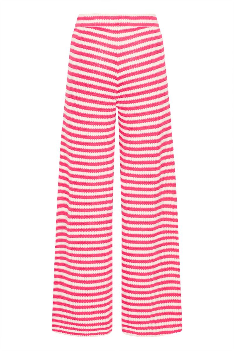 Ichi - Bukser - IH Lorianna Pa Azalea - Birch Stripe (Levering midt marts)