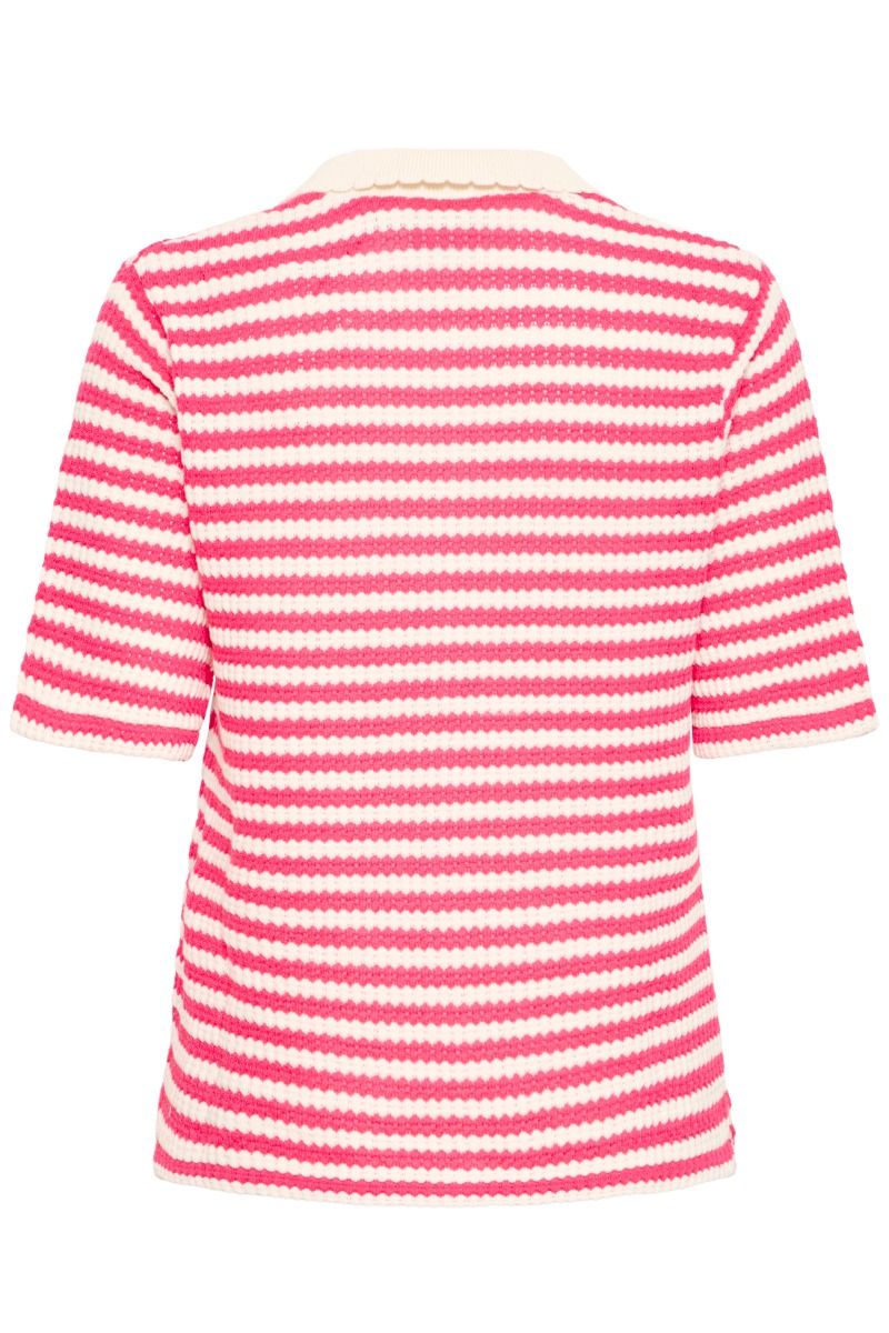 Ichi - T-shirt - Lorianna SS2 Azalea - Birch Stripe