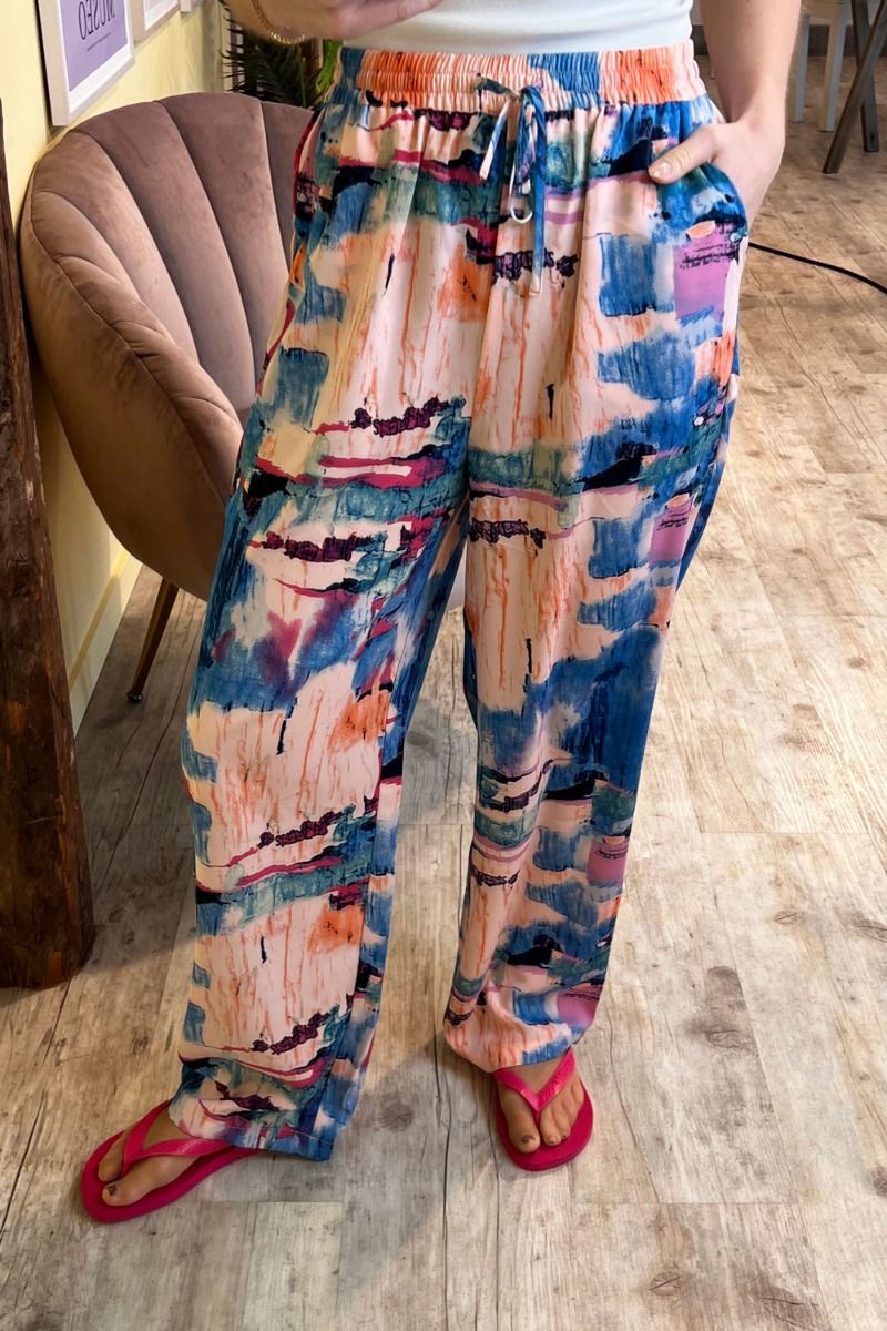 Loved by Lykke - Bukser - Paint Pant - Rose Print