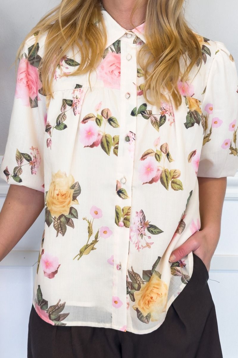 Loved by Lykke - Skjorte - Rose Shirt - Yellow Flower