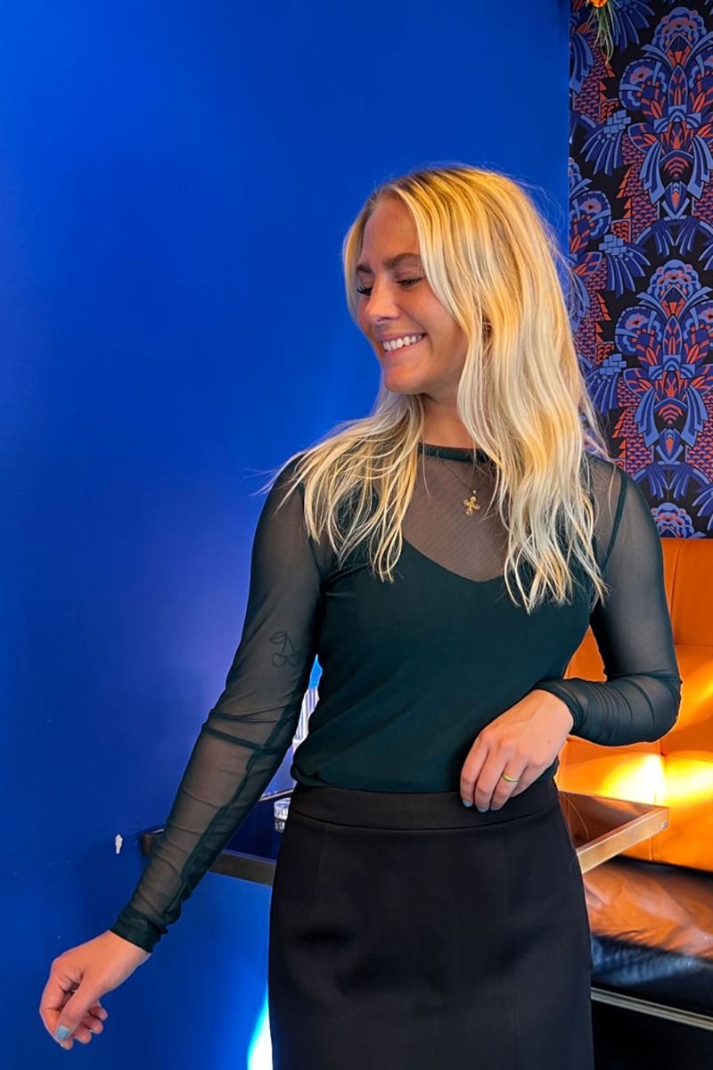 Loved by Lykke - Bluse - Ulla LS Blouse - Pine Green 