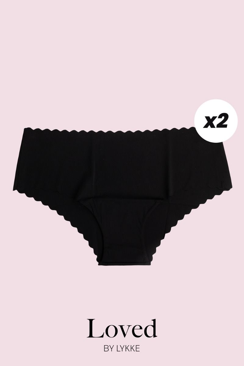 Loved by Lykke - Undertøj - Loved Panties 2-Pack - Black