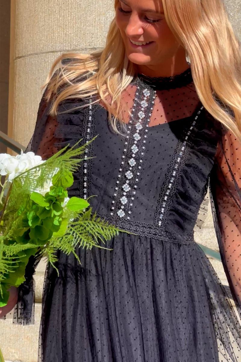 Loved by Lykke - Kjole - Augusta Lace Dress - Black