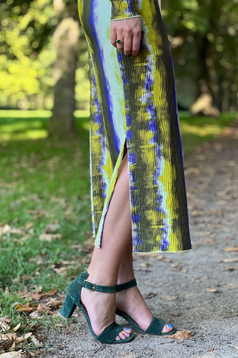 Loved by Lykke - Kjole - Chiara LS Dress - Green Mix 