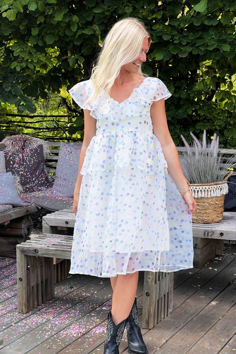 Loved by Lykke - Kjole - Confetti SS Dress - Multi Dot Pastell 