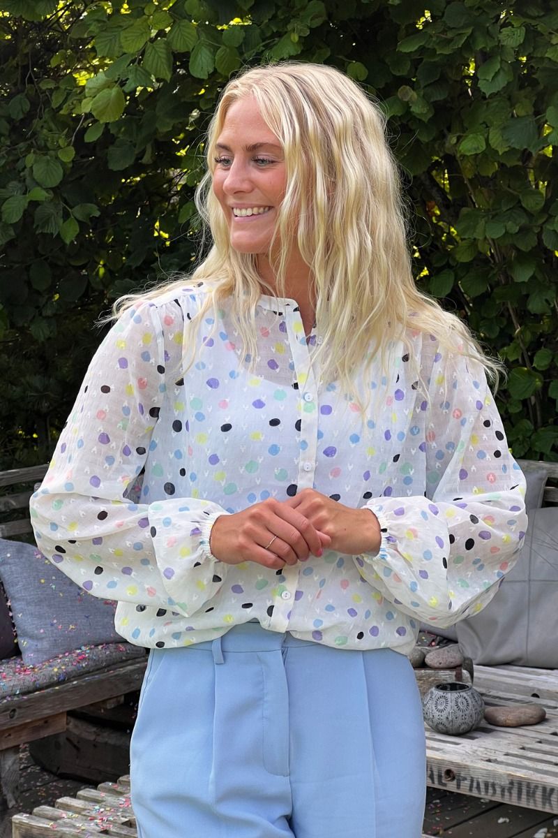 Loved by Lykke - Skjorte - Confetti LS Shirt - Multi Dot Pastell 