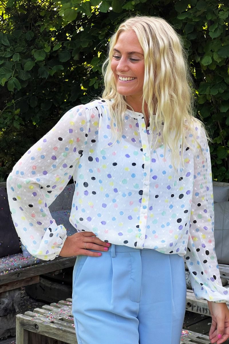 Loved by Lykke - Skjorte - Confetti LS Shirt - Multi Dot Pastell 