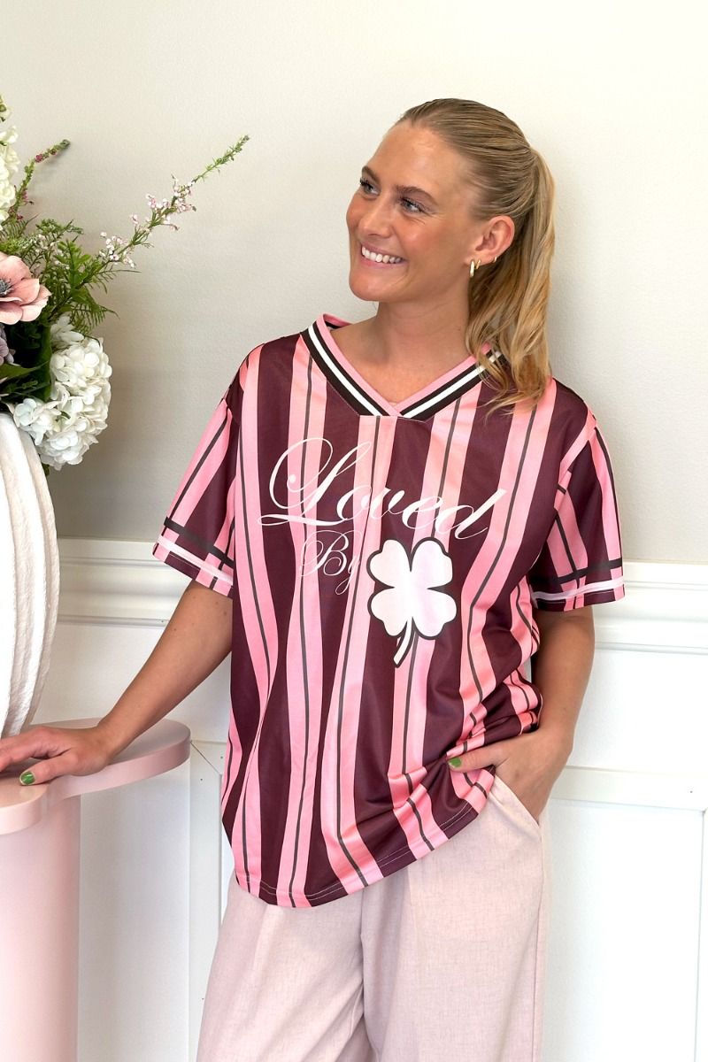 Loved by Lykke - T-Shirt - LY Football Tee - Rose