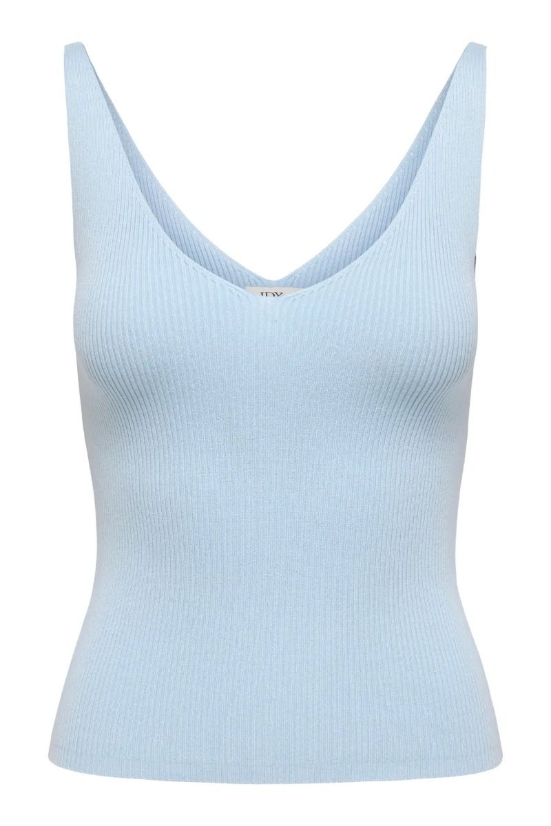 JDY - Top - Nanna S/L Top Knit - Cashmere Blue