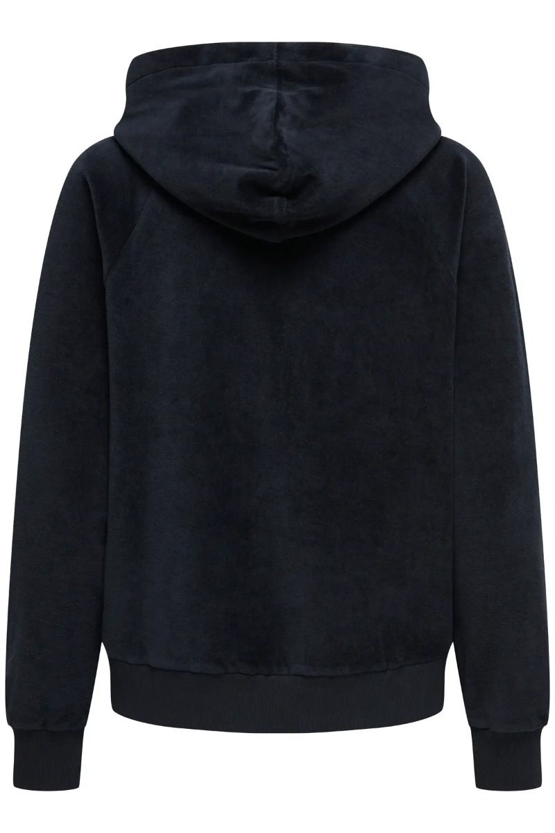 JDY - Sweat - Vida L/S Velvet Hoodie Top - Black