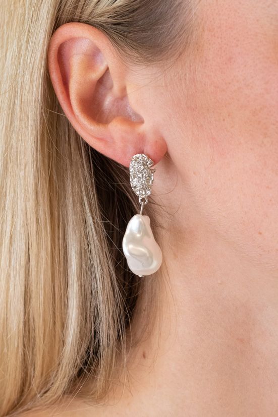 Lucky Lemon - Øreringe - Anna Pearl Studs - Sølvfarvet