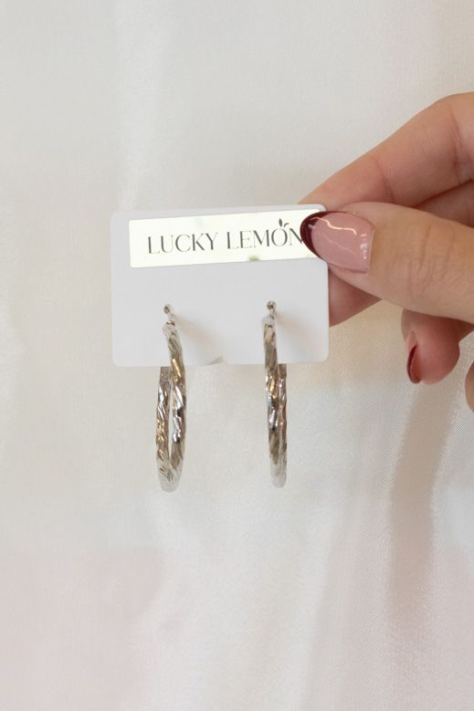Lucky Lemon - Øreringe - Becca Hoops - Sølvfarvet