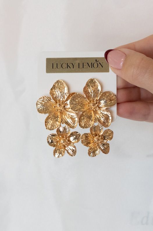 Lucky Lemon - Øreringe - Ellis Flower Studs - Rose guldfarvet