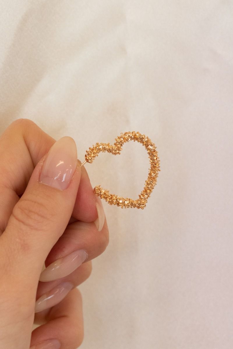 Lucky Lemon - Øreringe - Freja Heart - Rose Guld Farvet