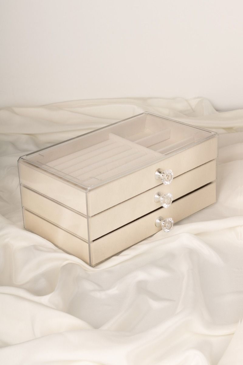 Lucky Lemon - Smykkeskrin - Lucky Lemon Jewelry Box - Beige