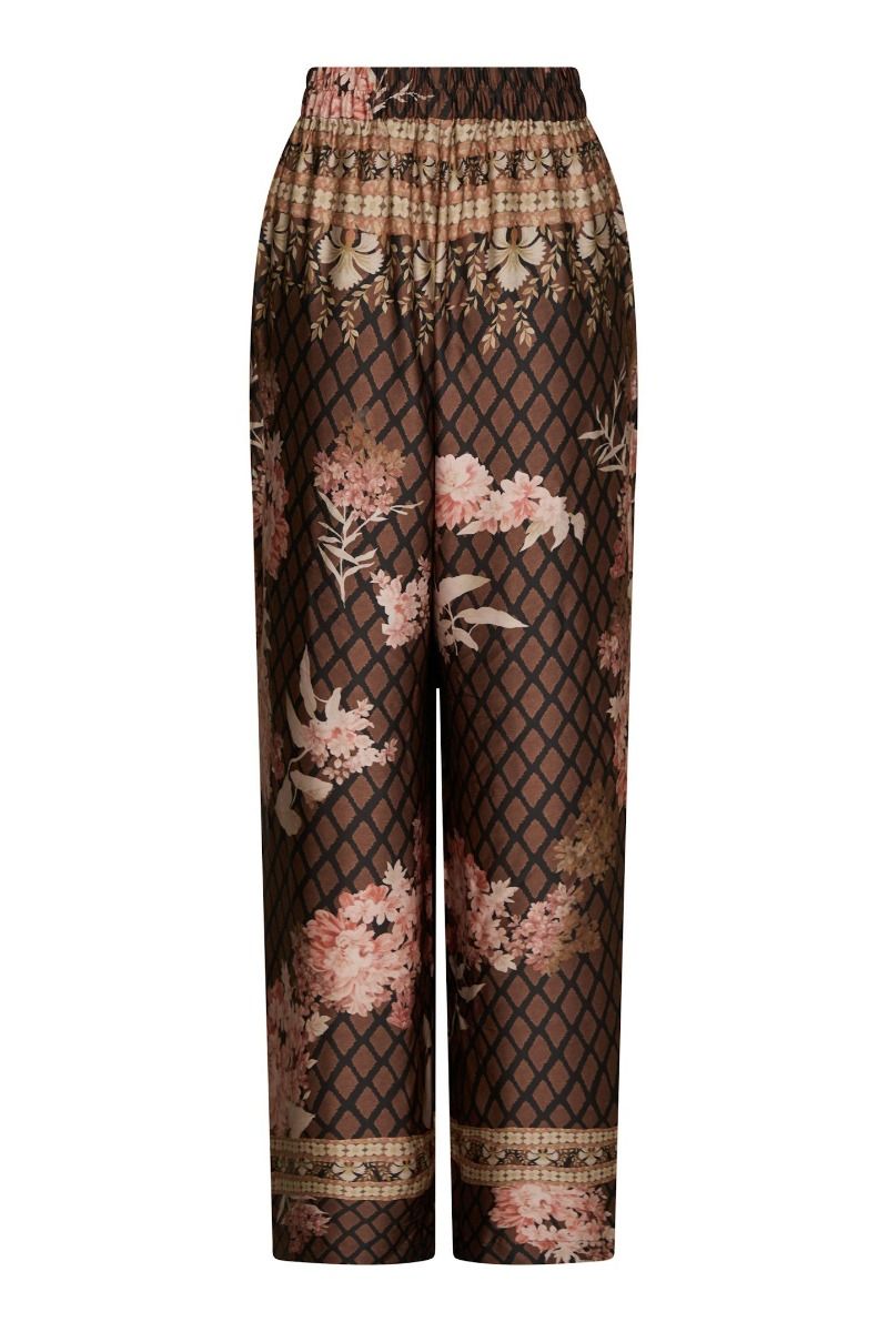 Neo Noir - Bukser - Lunet Botanical Border Pants - Black