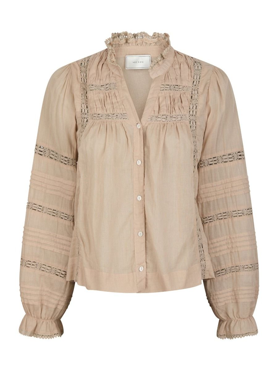 Neo Noir - Bluse - Lyla S Voile Blouse - Toffee