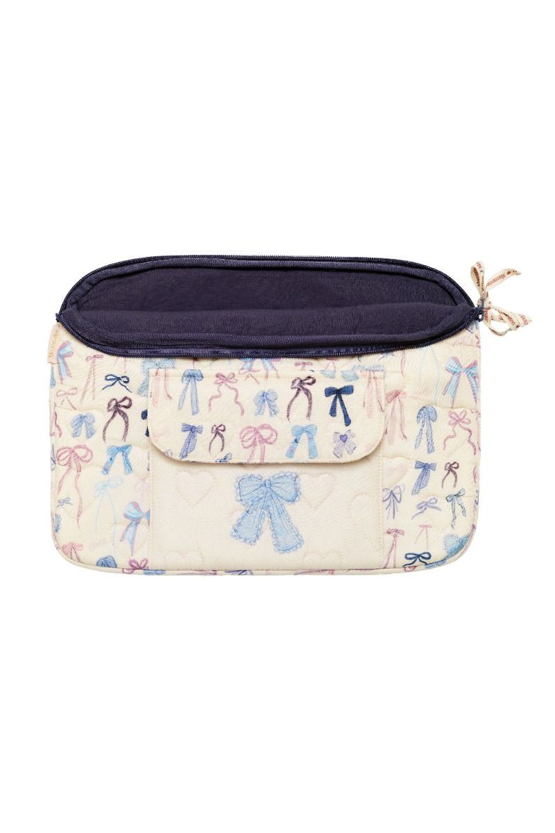 Maanesten - Cover - Alesea Computer Sleeve 13" Cute Bows - Råhvid