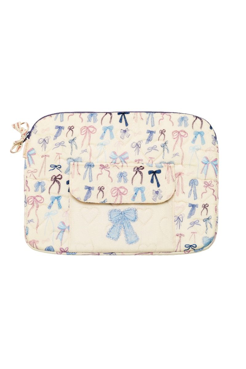 Maanesten - Cover - Alesea Computer Sleeve 13" Cute Bows - Råhvid