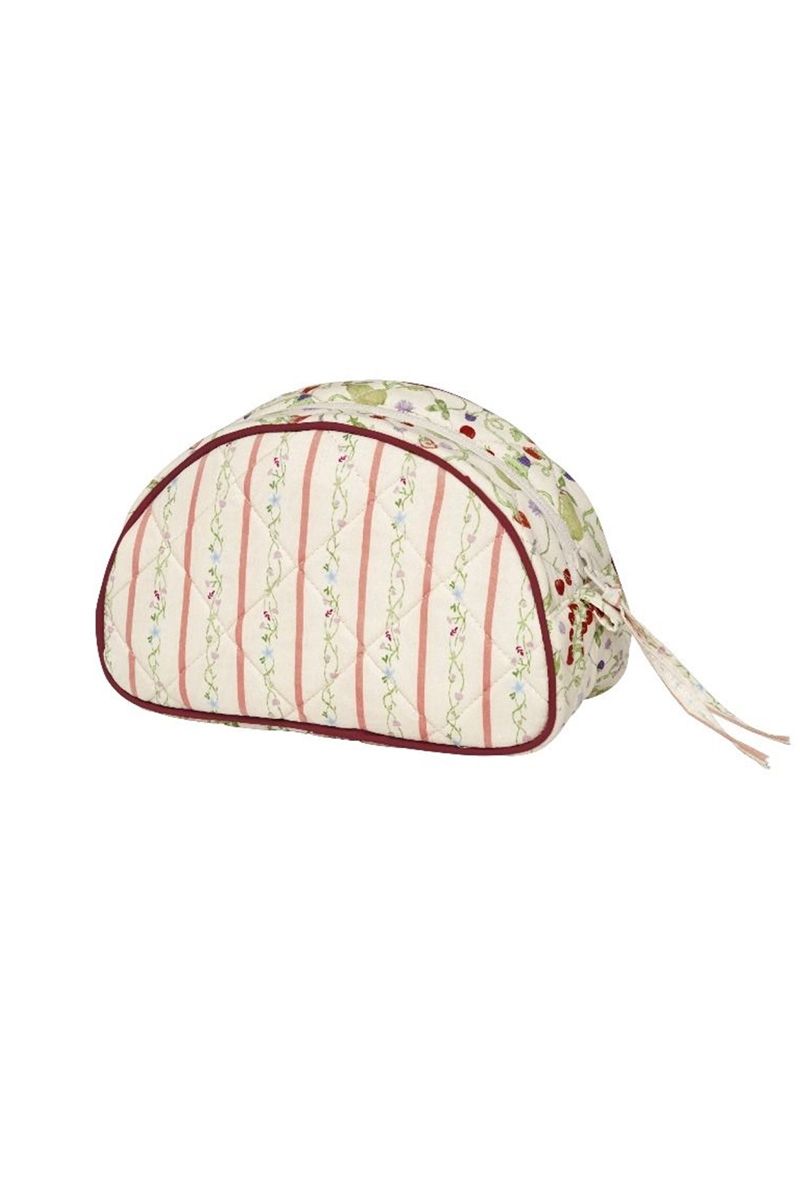 Maanesten - Toilettaske - Makeup Bag Medium Summer Stripes - Peach