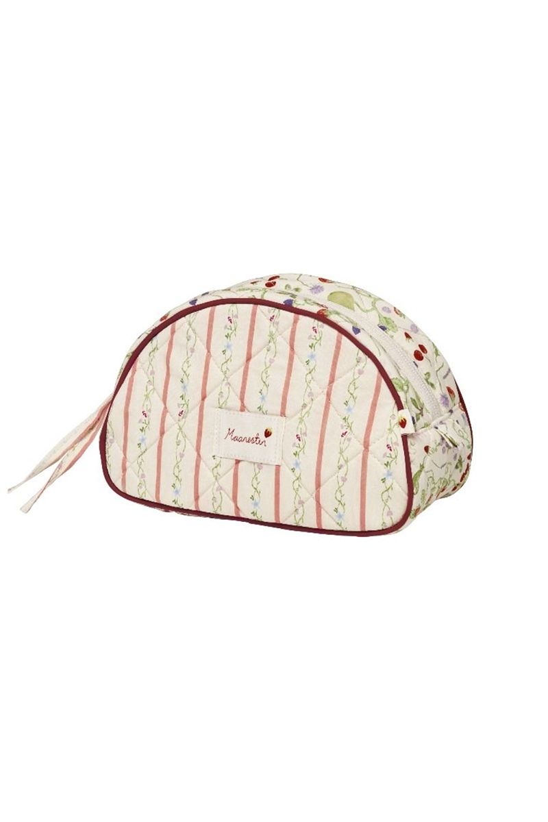 Maanesten - Toilettaske - Makeup Bag Medium Summer Stripes - Peach